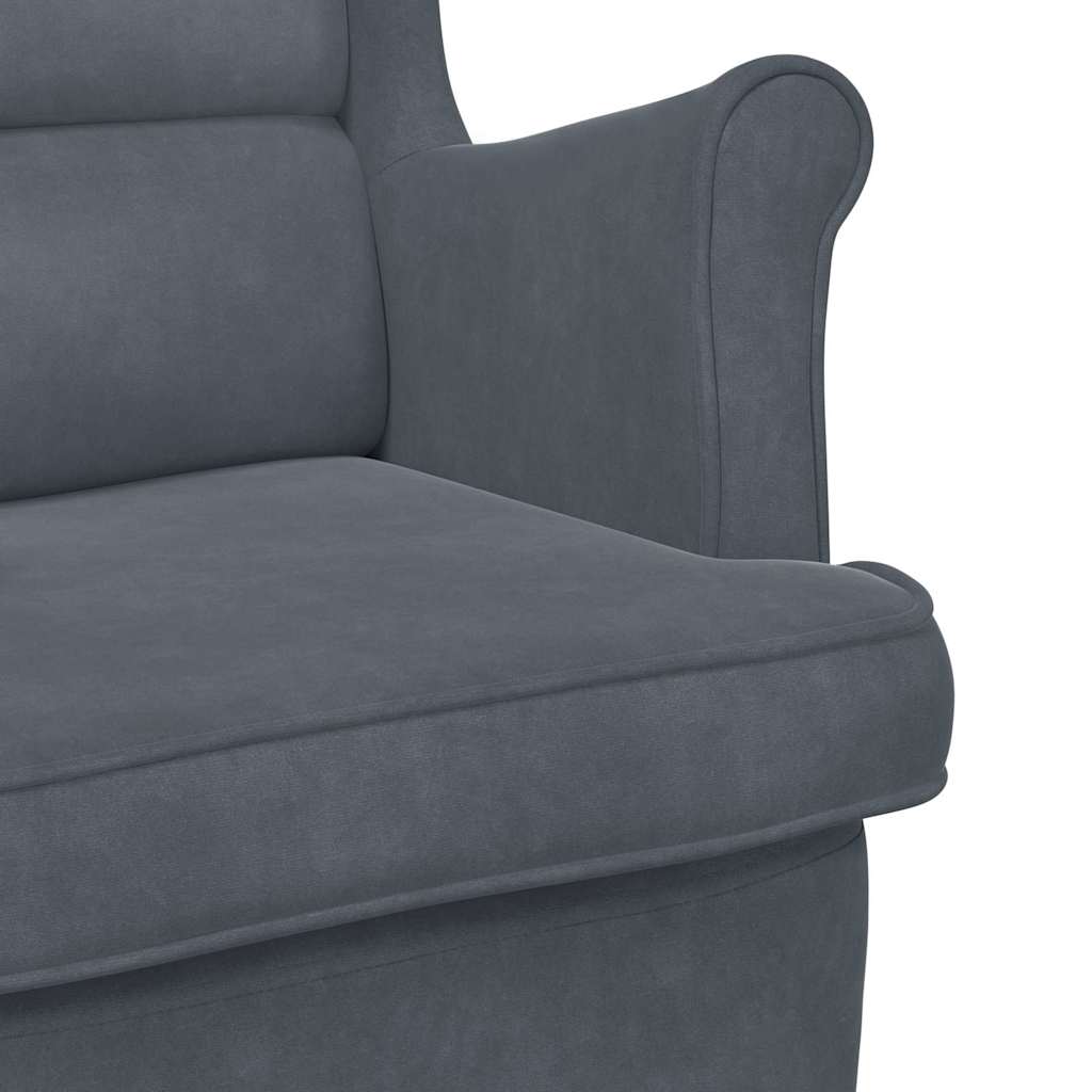 Sedia a dondolo Grigio scuro 92 x 71 x 100 cm Legno compensato | homemem39