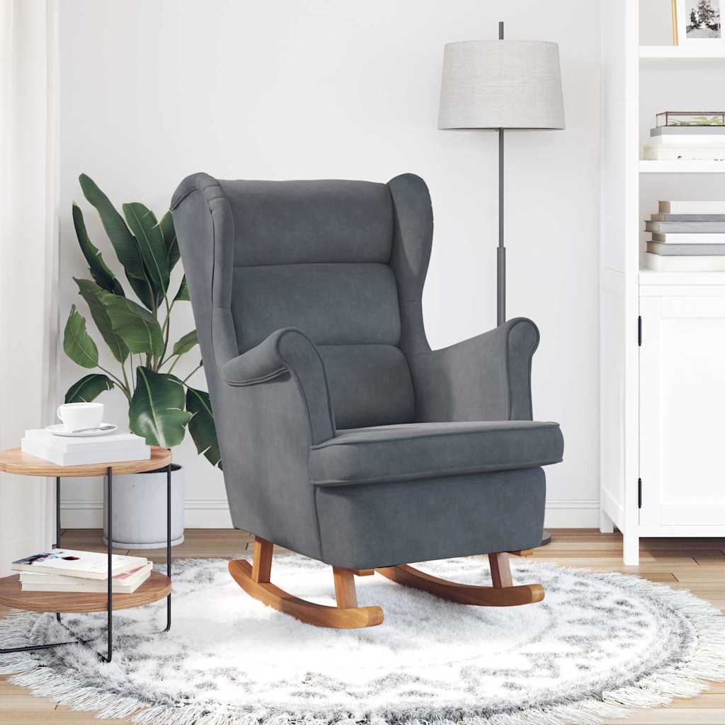 Sedia a dondolo Grigio scuro 92 x 71 x 100 cm Legno compensato | homemem39
