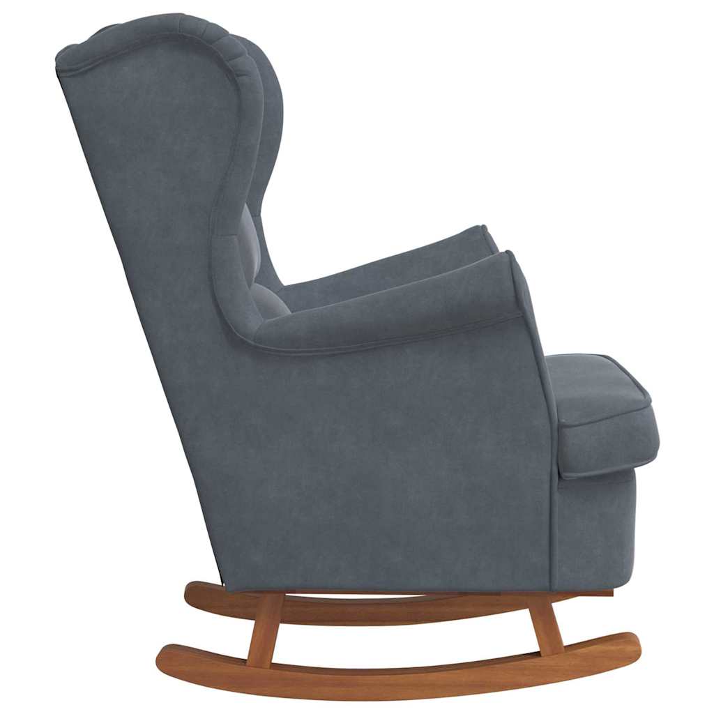 Sedia a dondolo Grigio scuro 92 x 71 x 100 cm Legno compensato | homemem39