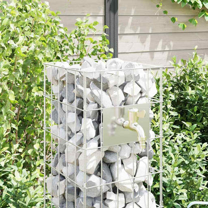 Rubinetto Gabion Argento 25 x 25 x 100 cm Acciaio inossidabile