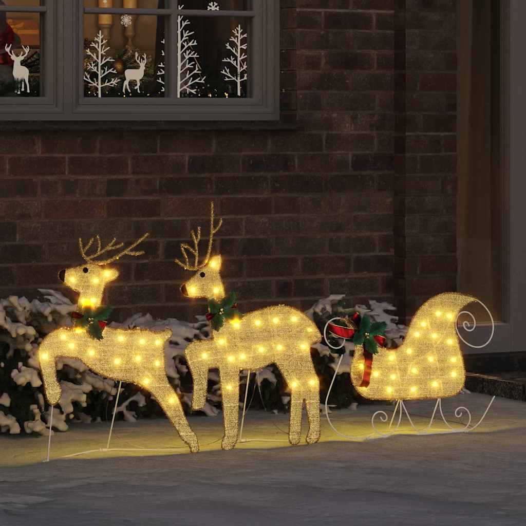Renne LED 3 pcs Bianco caldo Tessuto | homemem39