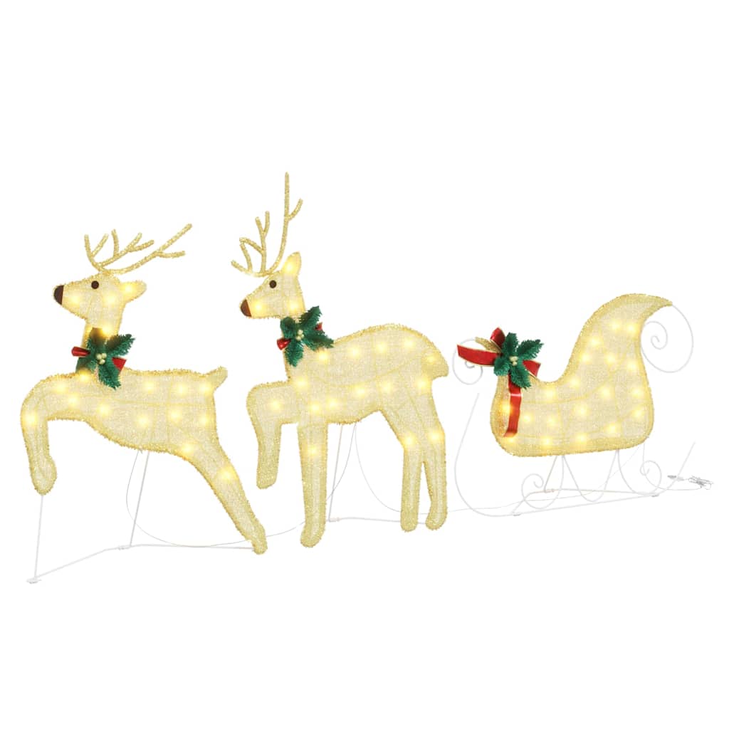 Renne LED 3 pcs Bianco caldo Tessuto | homemem39