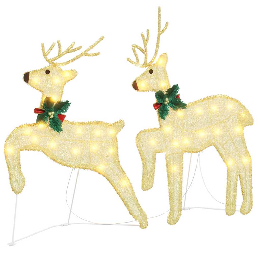 Renne LED 2 pcs Bianco caldo Tessuto | homemem39