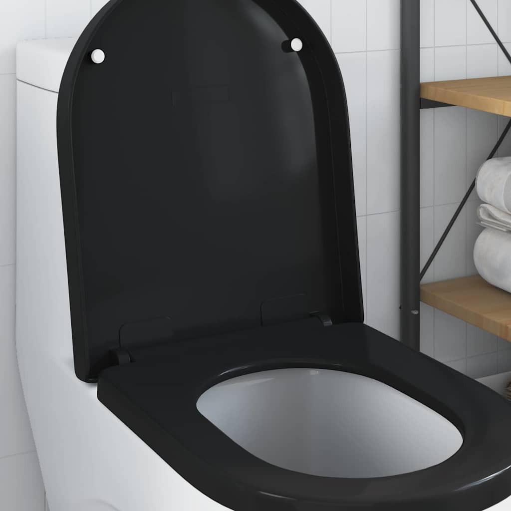 Sedile del WC Nero 48 x 36.5 x 4.5 cm Polipropilene - homemem39