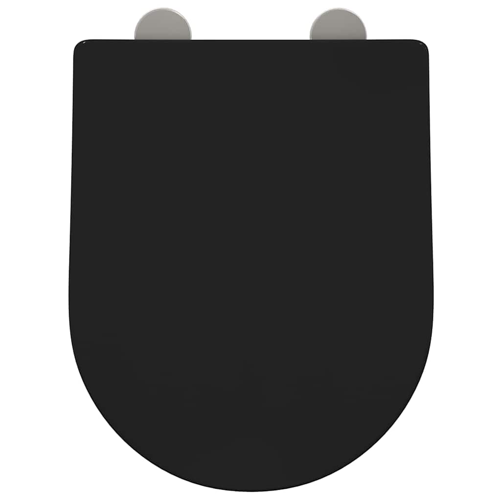 Sedile del WC Regolabile Nero 48 x 36,5 x 4,5 cm Polipropilene | homemem39