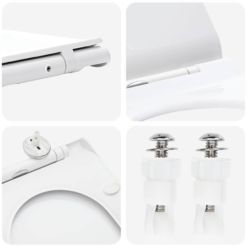 Sedile del WC Regolabile Bianco 50 x 36,5 x 5 cm Polipropilene | homemem39