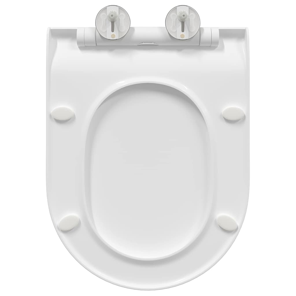 Sedile del WC Regolabile Bianco 50 x 36,5 x 5 cm Polipropilene | homemem39