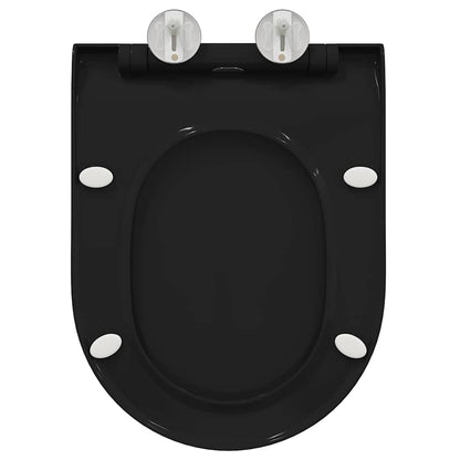 Sedile del WC Regolabile Nero 50 x 36,5 x 5 cm Polipropilene | homemem39
