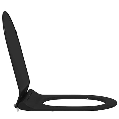 Sedile del WC Regolabile Nero 50 x 36,5 x 5 cm Polipropilene | homemem39