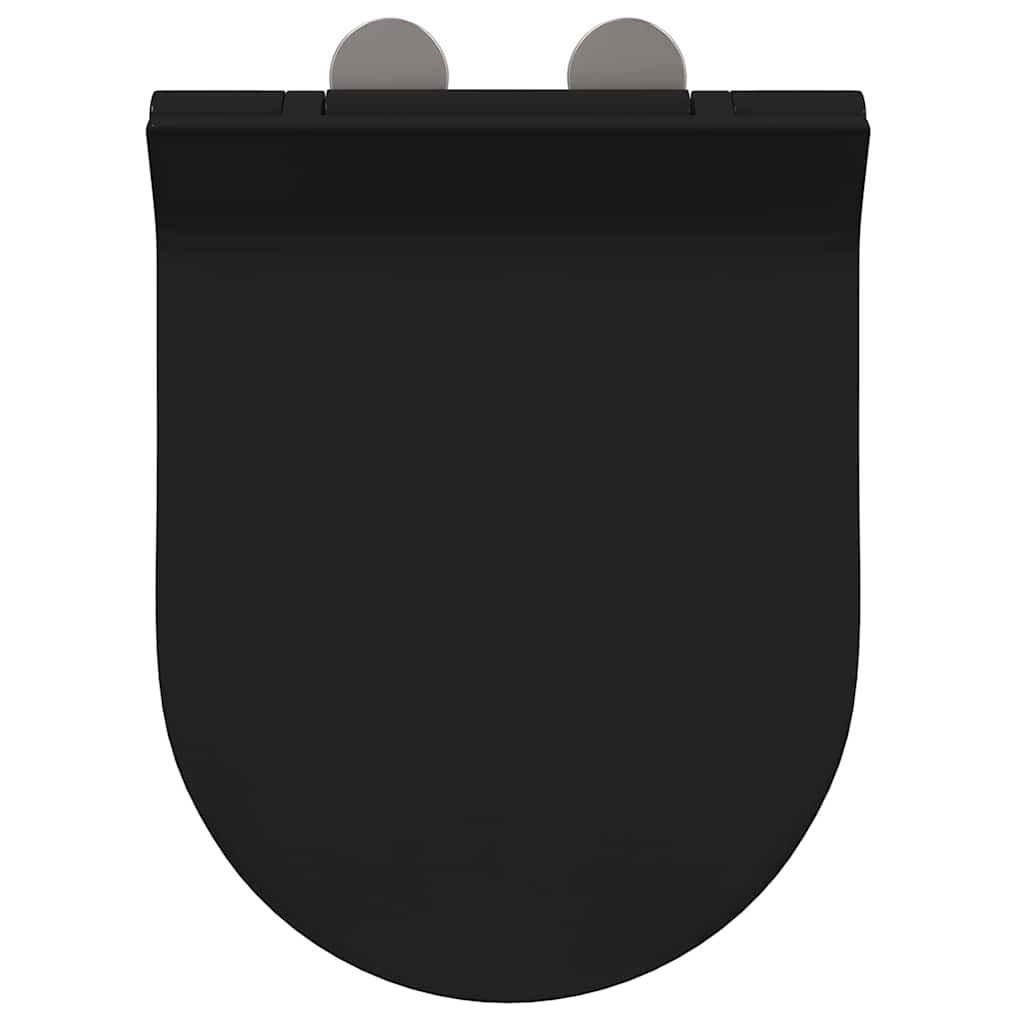 Sedile del WC Regolabile Nero 50 x 36,5 x 5 cm Polipropilene | homemem39