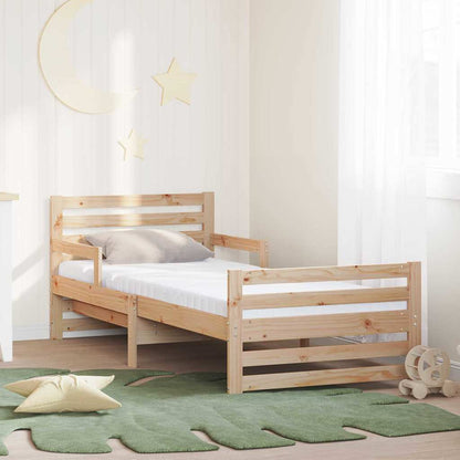 Struttura letta con materasso estensibile Marrone 80 x 200 cm | homemem39