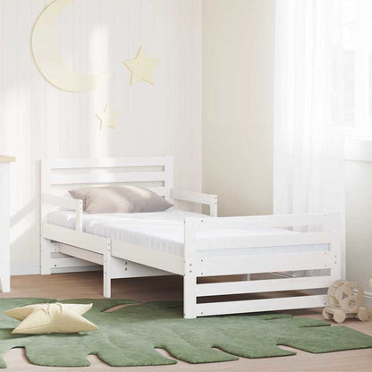 Struttura letta con materasso estensibile Bianco 80 x 200 cm | homemem39