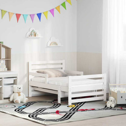 Struttura letta con materasso estensibile Bianco 80 x 200 cm | homemem39