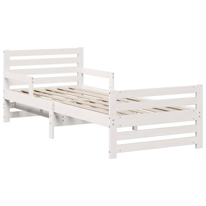Struttura letta con materasso estensibile Bianco 80 x 200 cm | homemem39