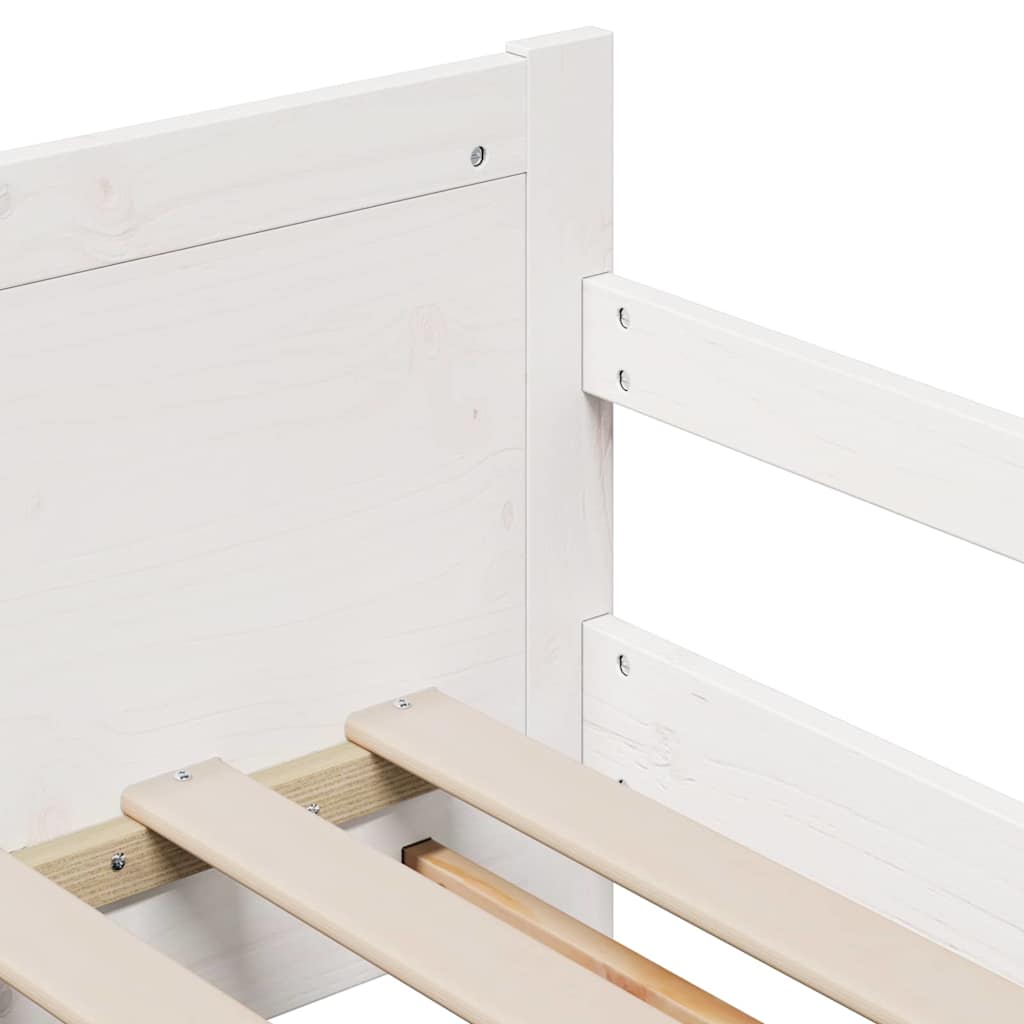 Struttura del letto Bianco 80 x 200 cm Pino massello