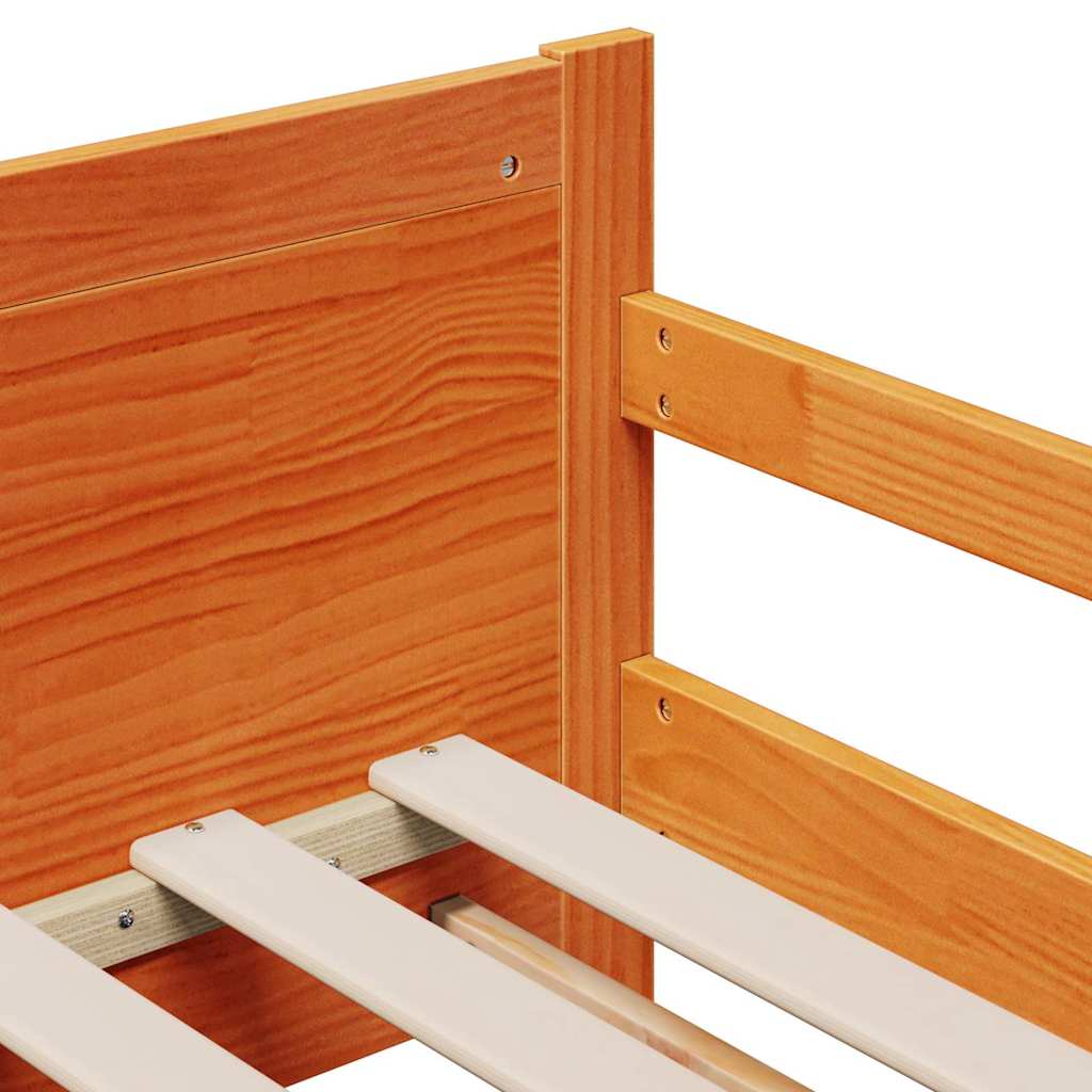 Struttura letta con materasso estensibile Marrone 80 x 200 cm | homemem39