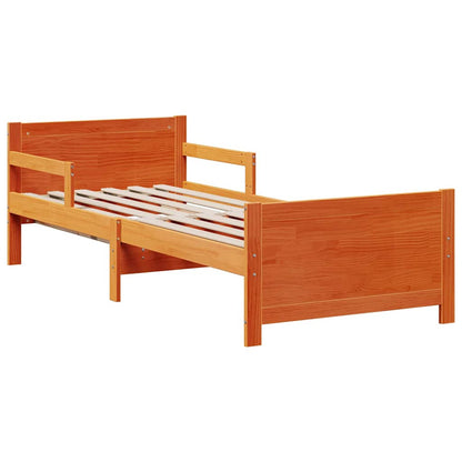 Struttura letta con materasso estensibile Marrone 80 x 200 cm | homemem39