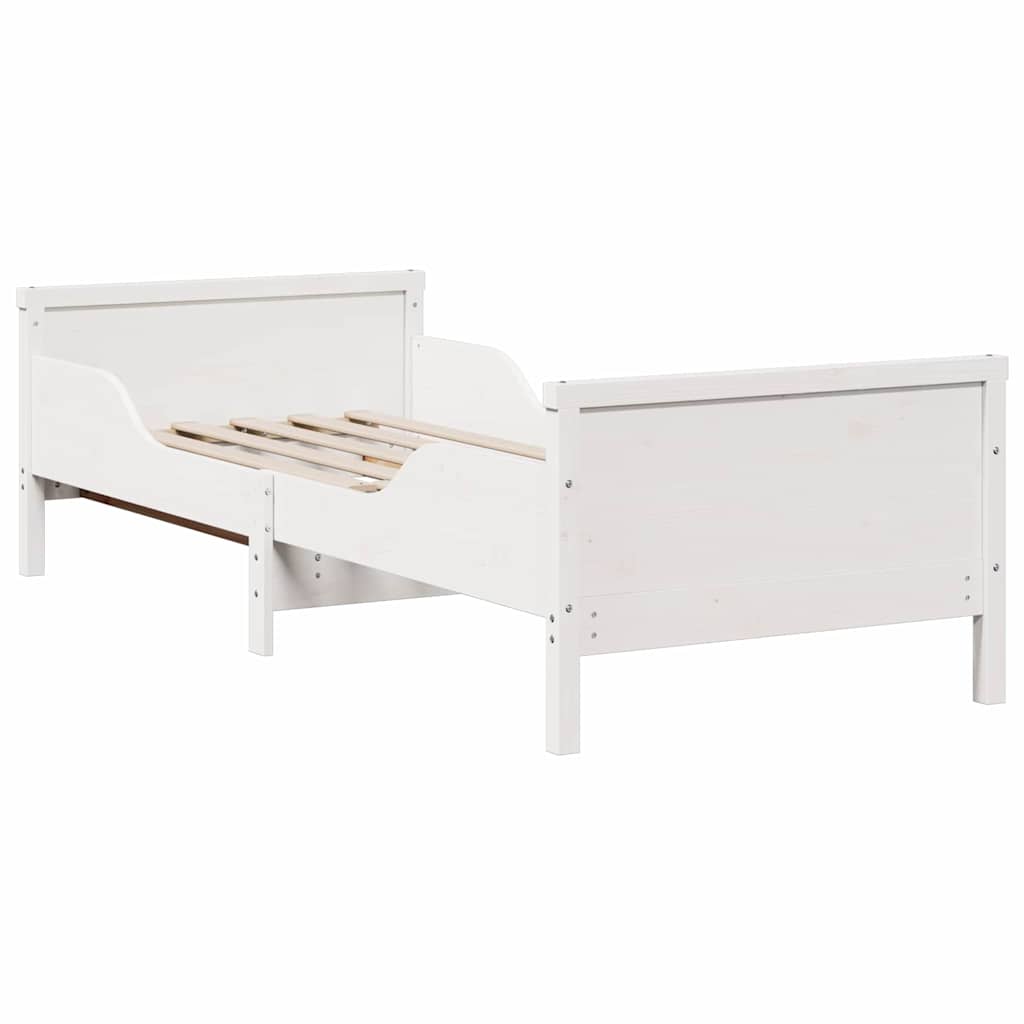 Struttura letto con materasso estensibile Bianco 80 x 200 cm | homemem39