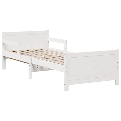 Struttura letto con materasso estensibile Bianco 80 x 200 cm | homemem39
