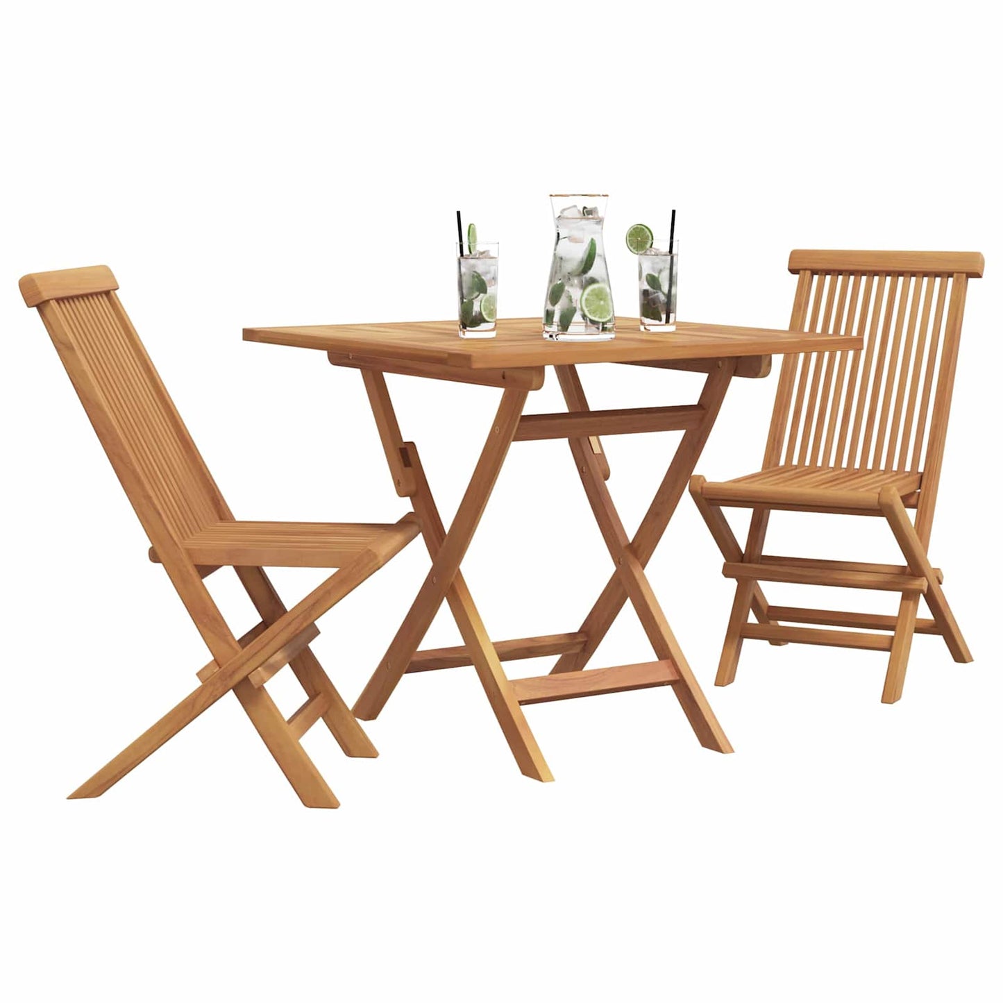 Set da Pranzo per Giardino 3 pcs Marrone