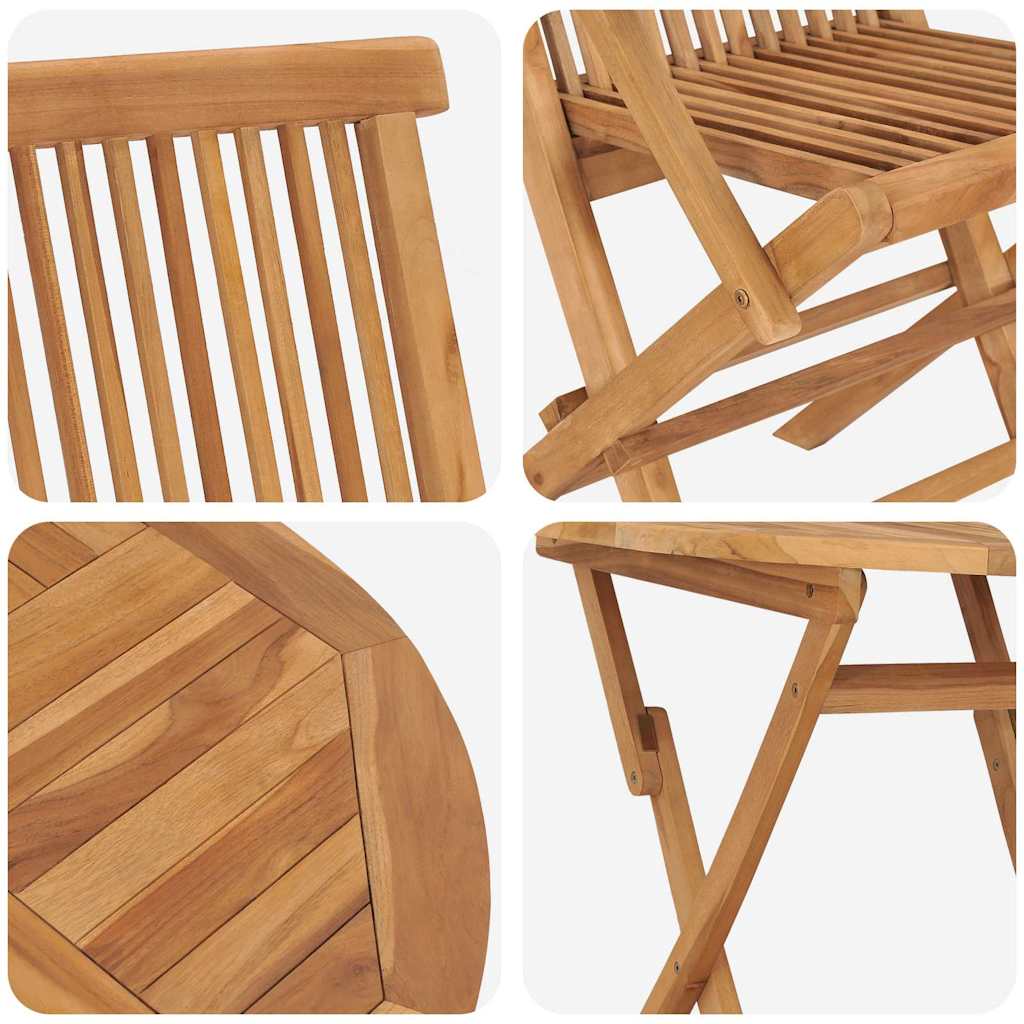 Set da Pranzo per Giardino 3 pcs Marrone Legno massello di teak - homemem39