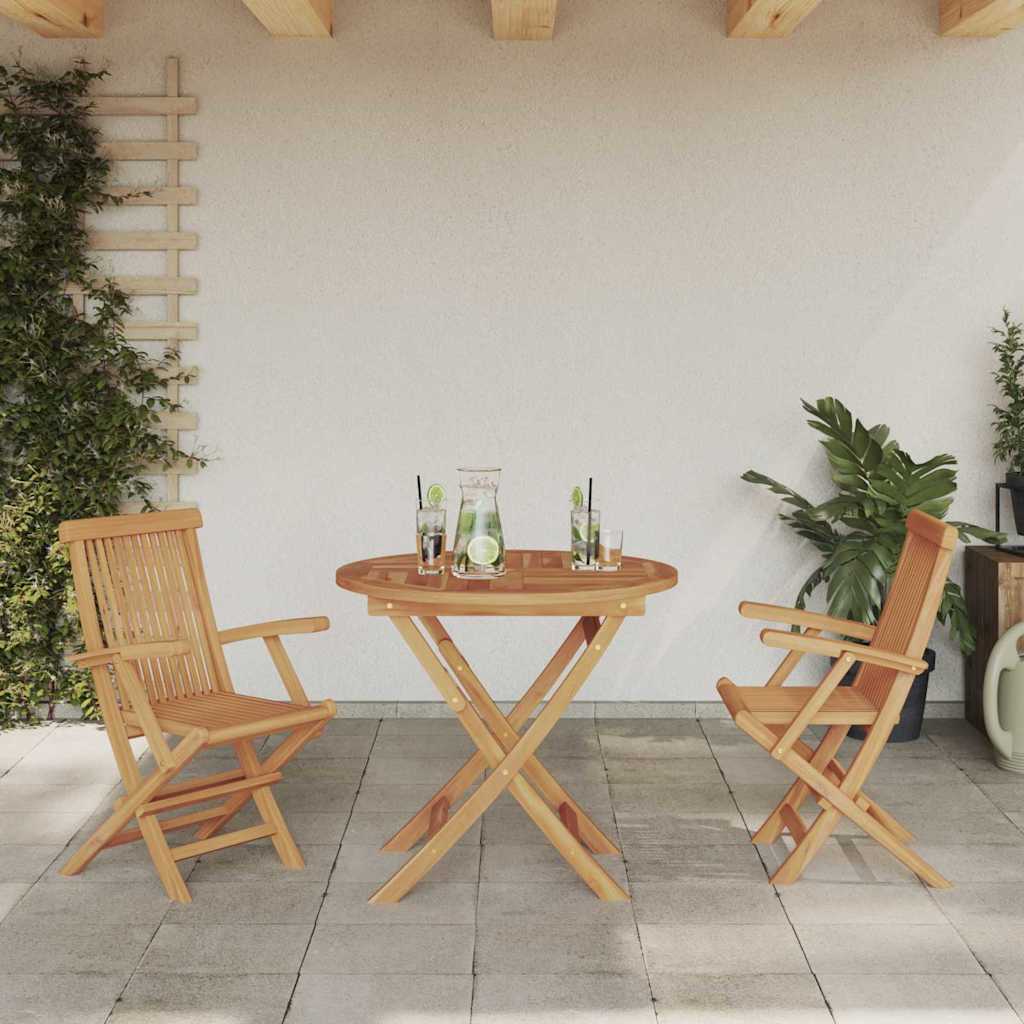 Set da Pranzo per Giardino 3 pcs Marrone Legno massello di teak - homemem39