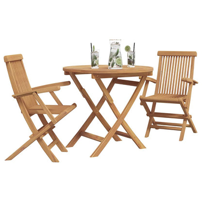 Set da Pranzo per Giardino 3 pcs Marrone Legno massello di teak - homemem39