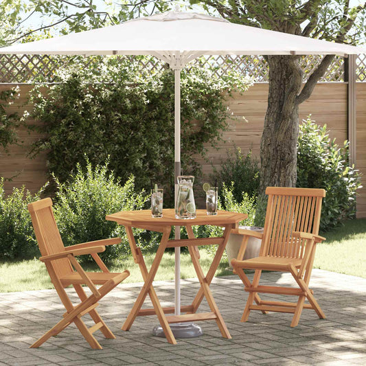 Set da Pranzo per Giardino 3 pcs Marrone