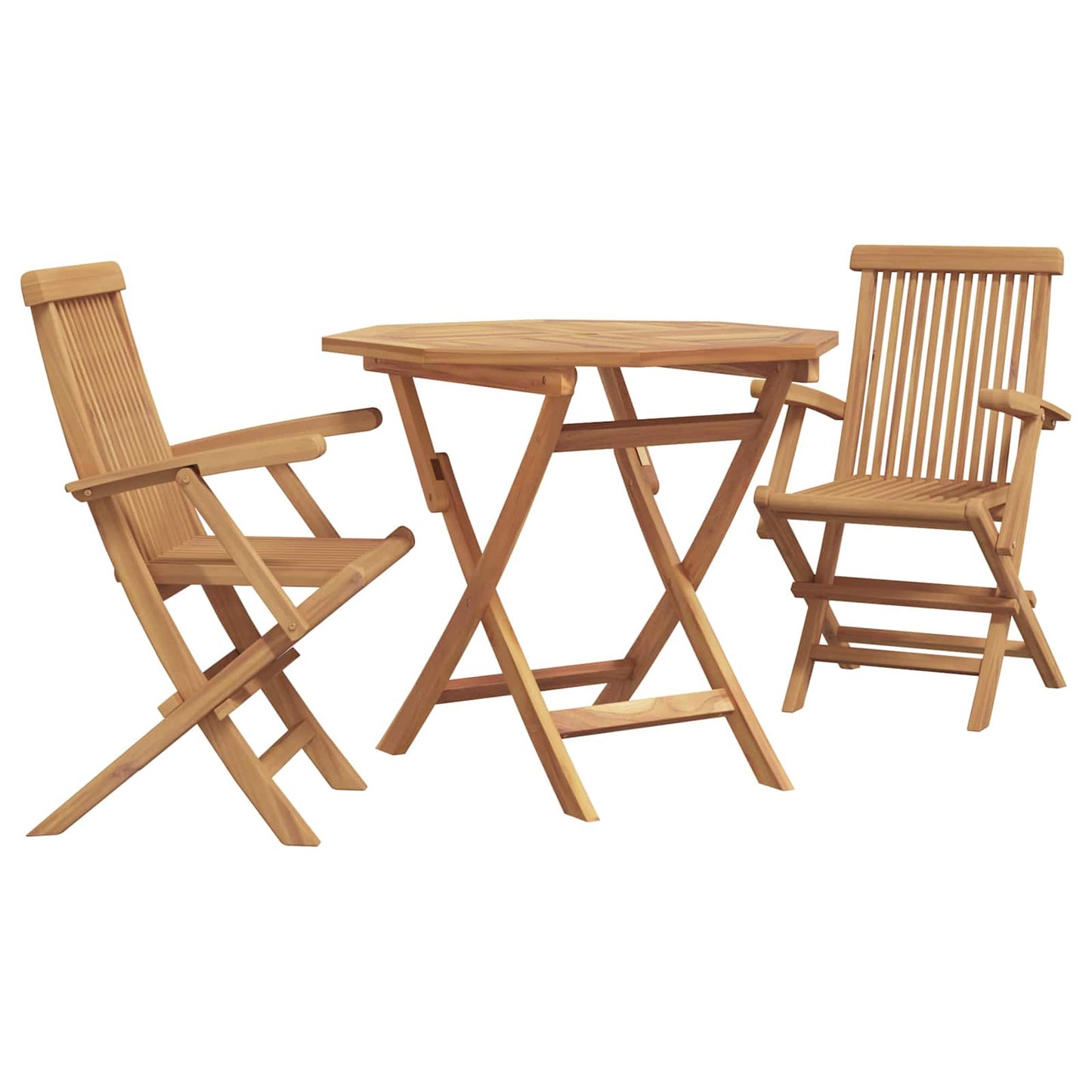 Set da Pranzo per Giardino 3 pcs Marrone