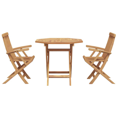 Set da Pranzo per Giardino 3 pcs Marrone