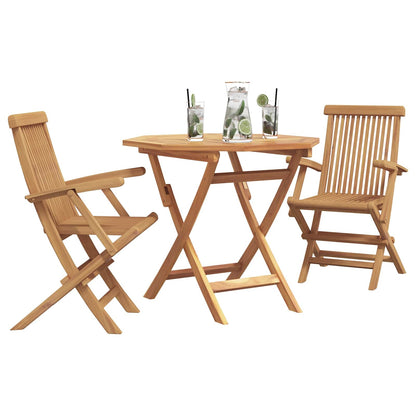 Set da Pranzo per Giardino 3 pcs Marrone