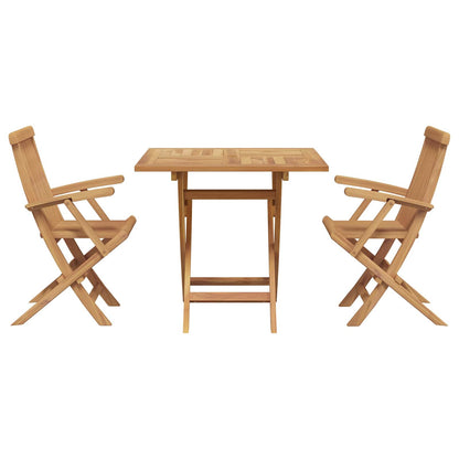 Set da Pranzo per Giardino 3 pcs Marrone