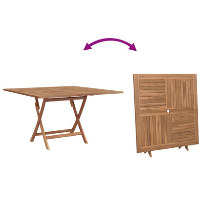 Set da Pranzo per Giardino Marrone Legno Teak Massello | homemem39
