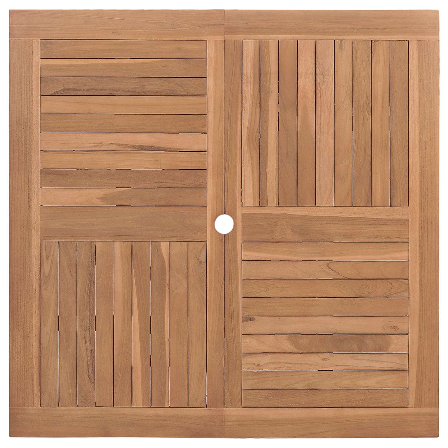 Set da Pranzo per Giardino Marrone Legno Teak Massello | homemem39