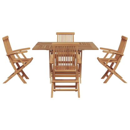 Set da Pranzo per Giardino Marrone Legno Teak Massello | homemem39