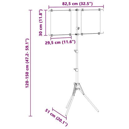 Supporto per bersaglio Nero e Bianco 82,5 x 51 x 150 cm Metallo | homemem39