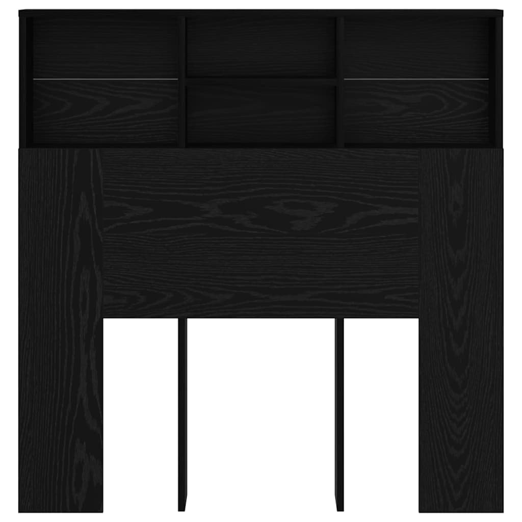 Testata del letto con testiera Rovere Nero 100 x 19 x 103,5 cm