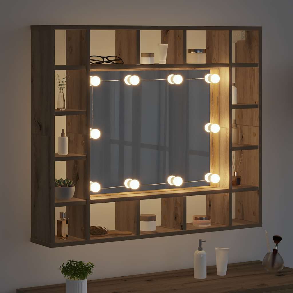 Mobiletto per specchio Rovere artigianale 91 x 15 x 76,5 cm | homemem39