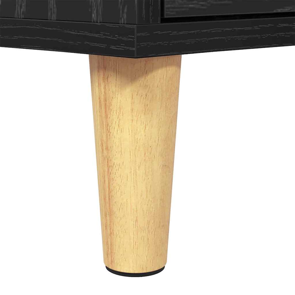 Mobile TV Rovere Nero 150 x 30 x 45 cm Legno multistrato