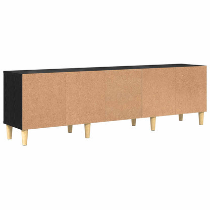 Mobile TV Rovere Nero 150 x 30 x 45 cm Legno multistrato
