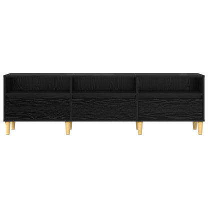 Mobile TV Rovere Nero 150 x 30 x 45 cm Legno multistrato