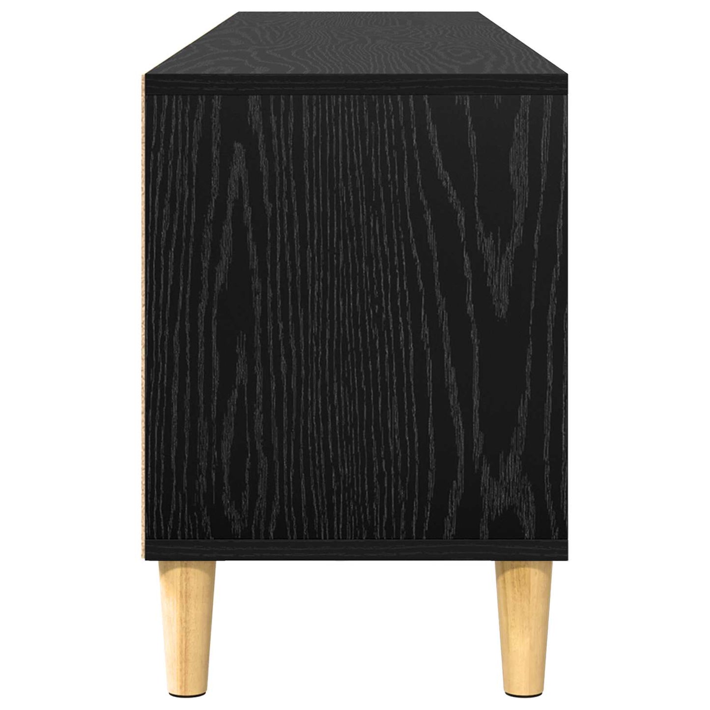 Mobile TV Rovere Nero 150 x 30 x 45 cm Legno multistrato