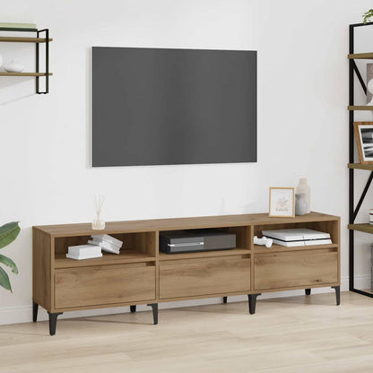 Mobile TV con cassetto Rovere artigianale 150 x 30 x 45 cm