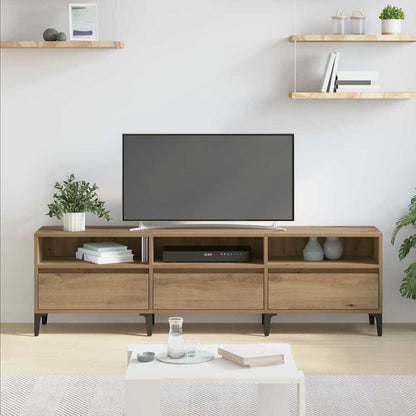 Mobile TV con cassetto Rovere artigianale 150 x 30 x 45 cm