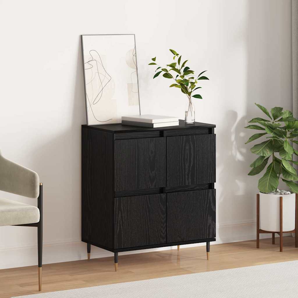 Credenza Rovere Nero 60 x 35 x 70 cm