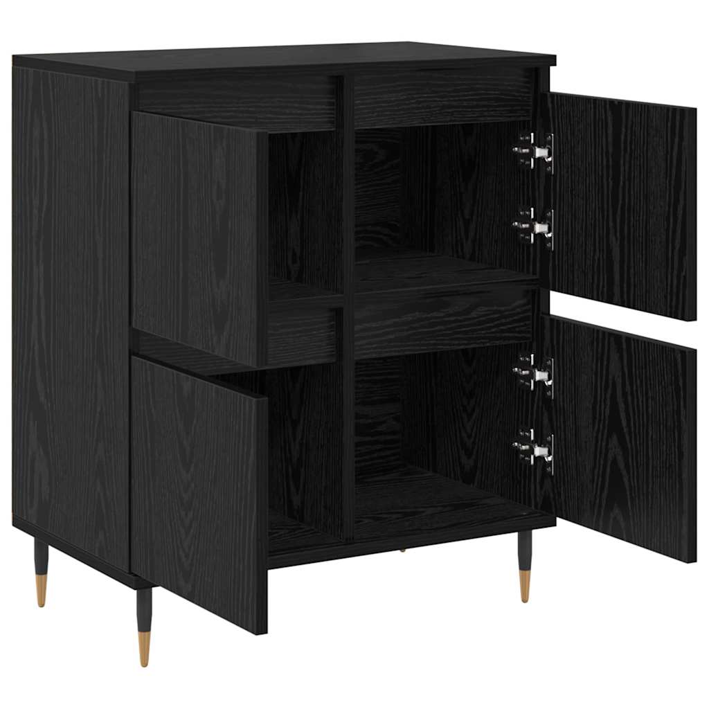 Credenza Rovere Nero 60 x 35 x 70 cm