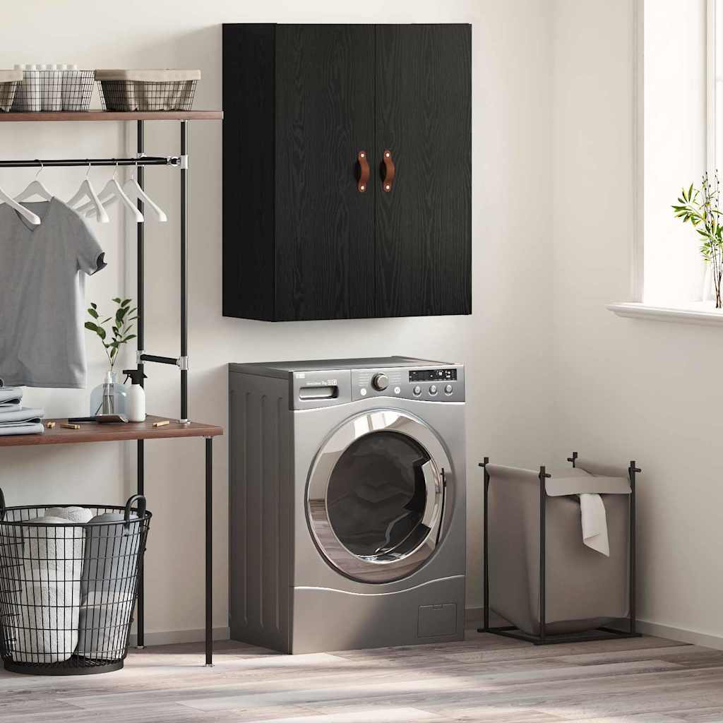 Armadietto a muro Rovere Nero 69,5 x 34 x 90 cm