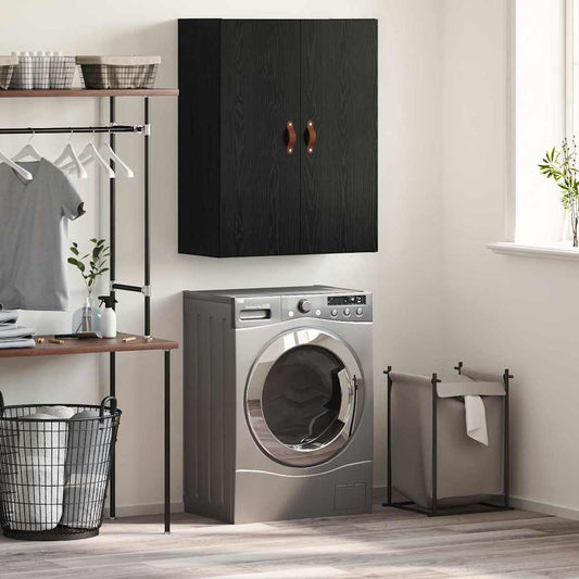 Armadietto a muro Rovere Nero 69,5 x 34 x 90 cm