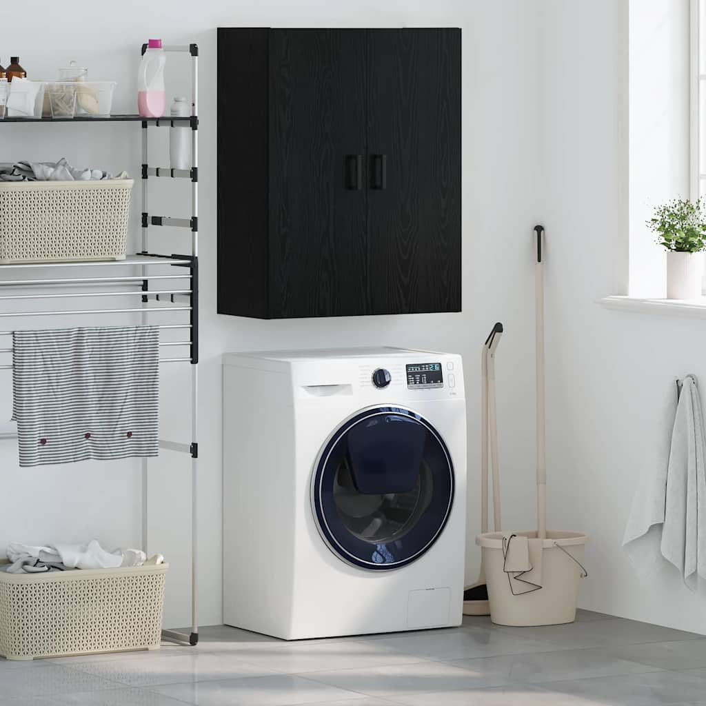 Armadietto a muro Rovere Nero 69,5 x 34 x 90 cm