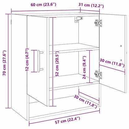 Mobiletto a muro Legno vecchio 60 x 31 x 70 cm